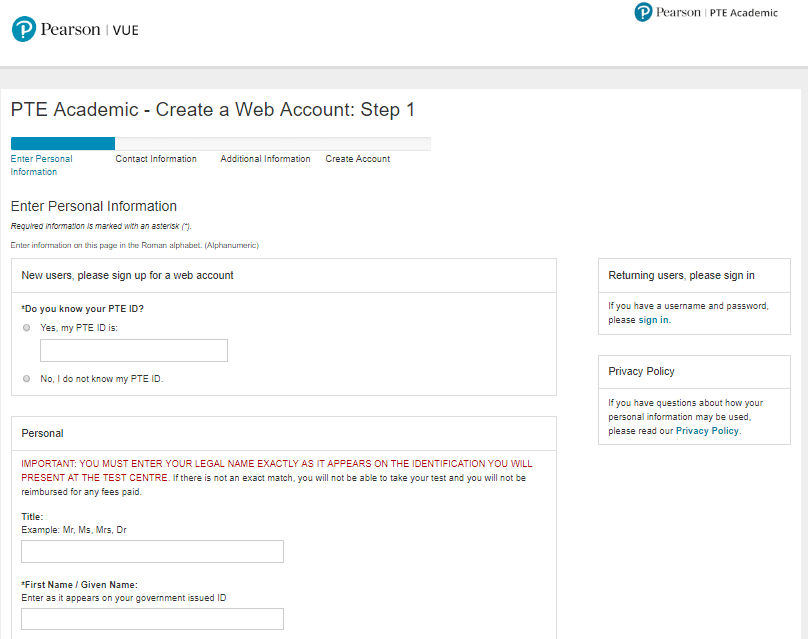 PTE 2019 Registration, Exam Format, Test Centers, Application Fee